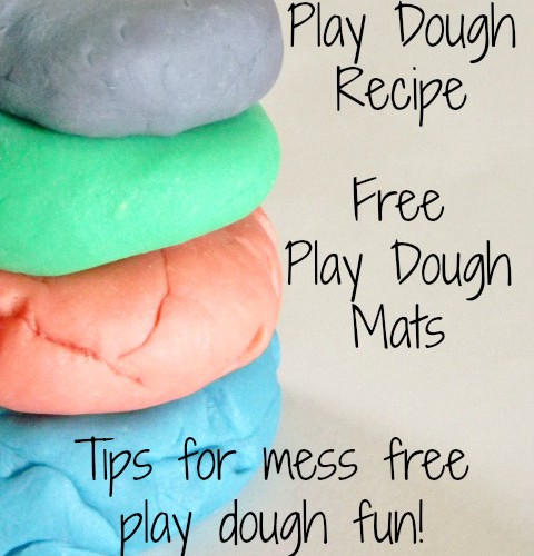 Homemade Play Dough Recipe and Free Play Dough Mats