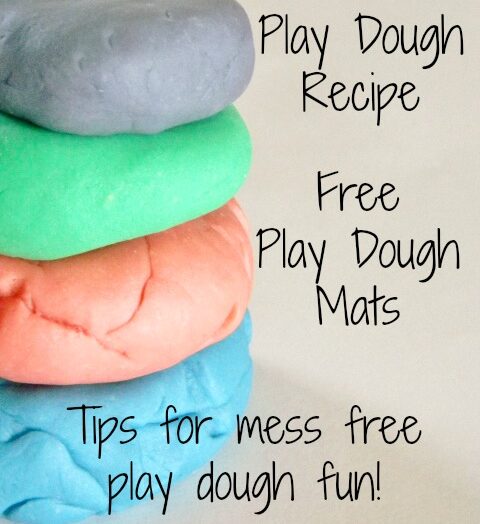 Homemade Play Dough Recipe and Free Play Dough Mats