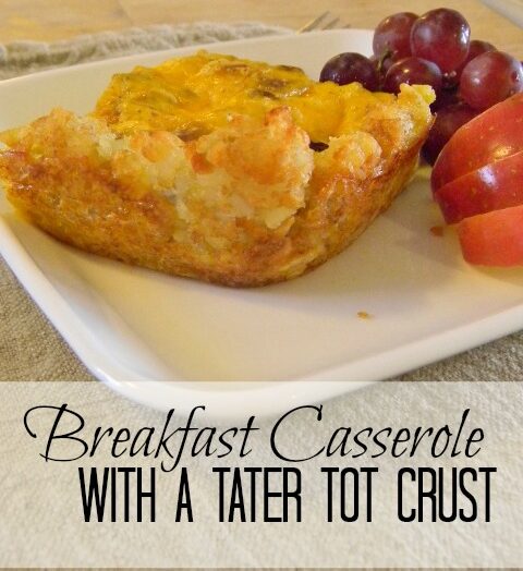 Breakfast Casserole With A Tater Tot Crust