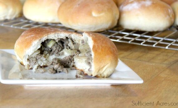 Cabbage and Ground Beef Stuffed Dinner Rolls