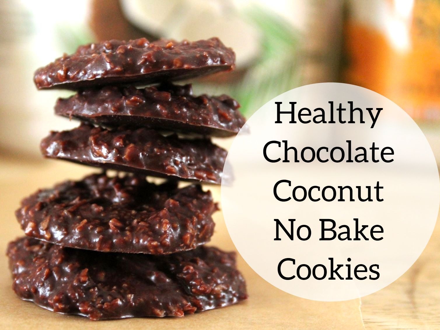 Healthy Chocolate Coconut No Bake Cookies